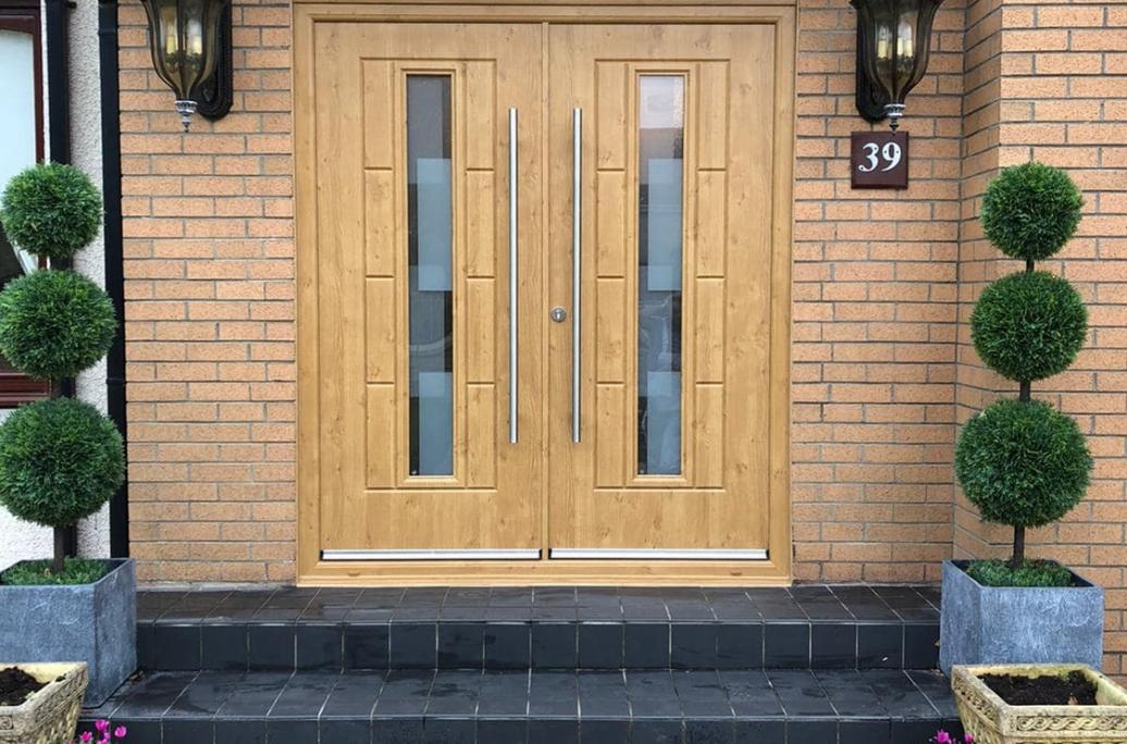 Irish Oak Vermont Shade Double Doors