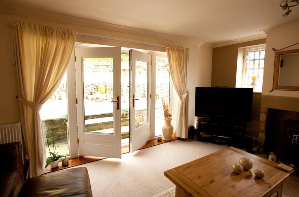 White French Doors Clear Glass Interior