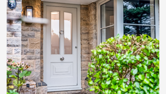 Illinois Front Door in Agate Grey, showcasing Rockdoor Furniture