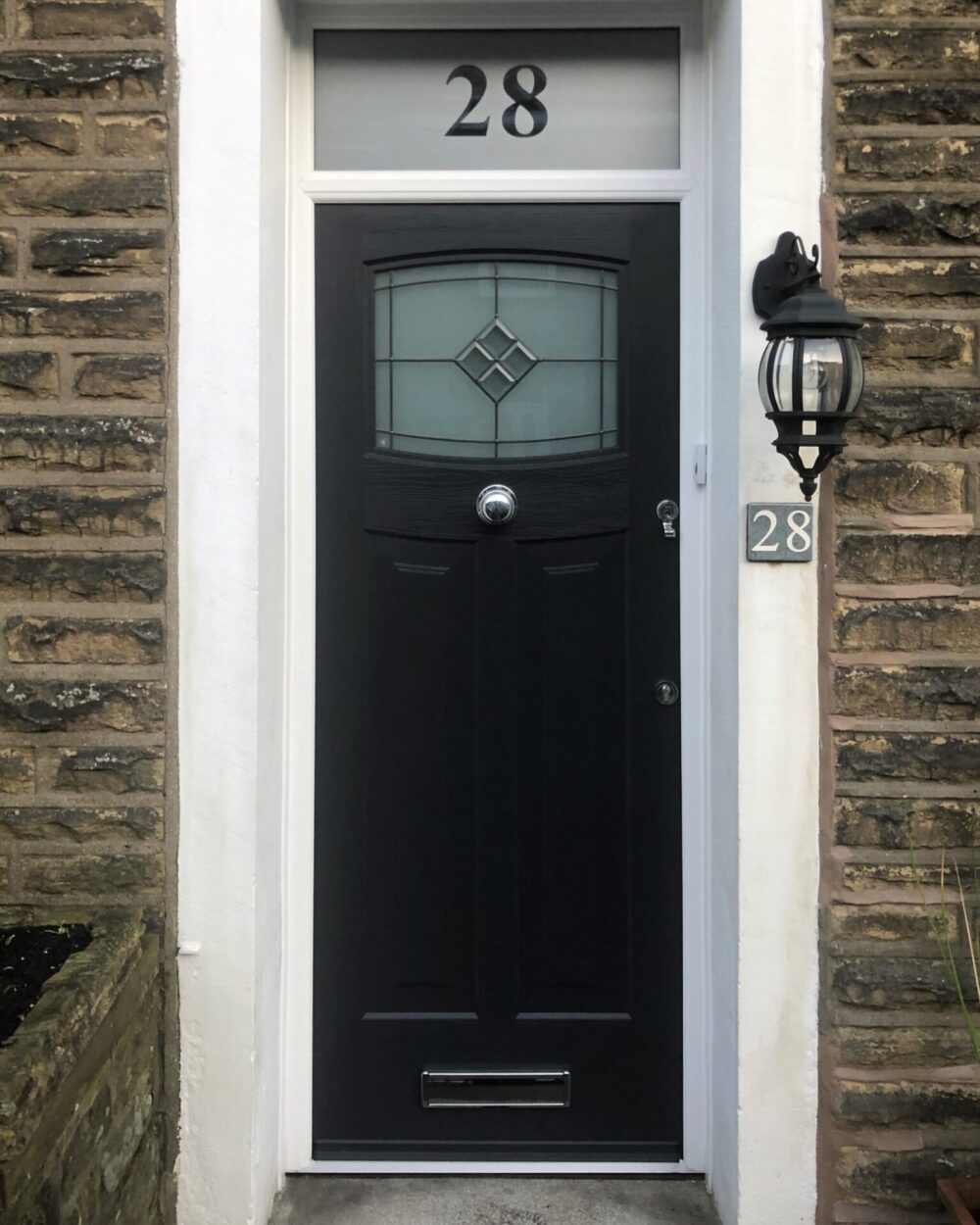 Black Newark Brightstar Rockdoor Composite Door