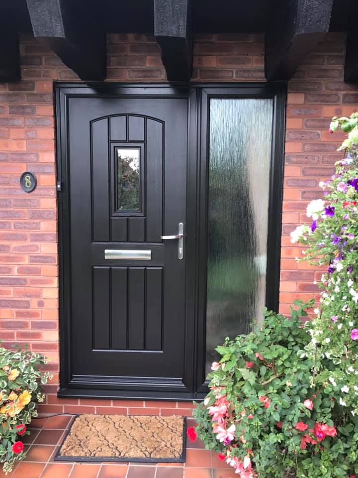 Black English Cottage Rockdoor Composite Door