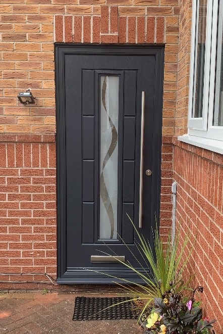 Anthracite Grey Vermont Haze Rockdoor Composite Door