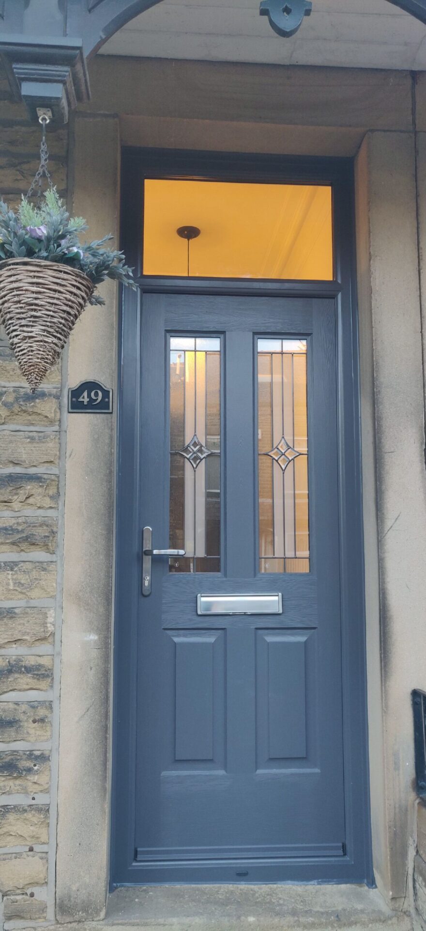 Slate Grey Jacobean Rockdoor Composite Door