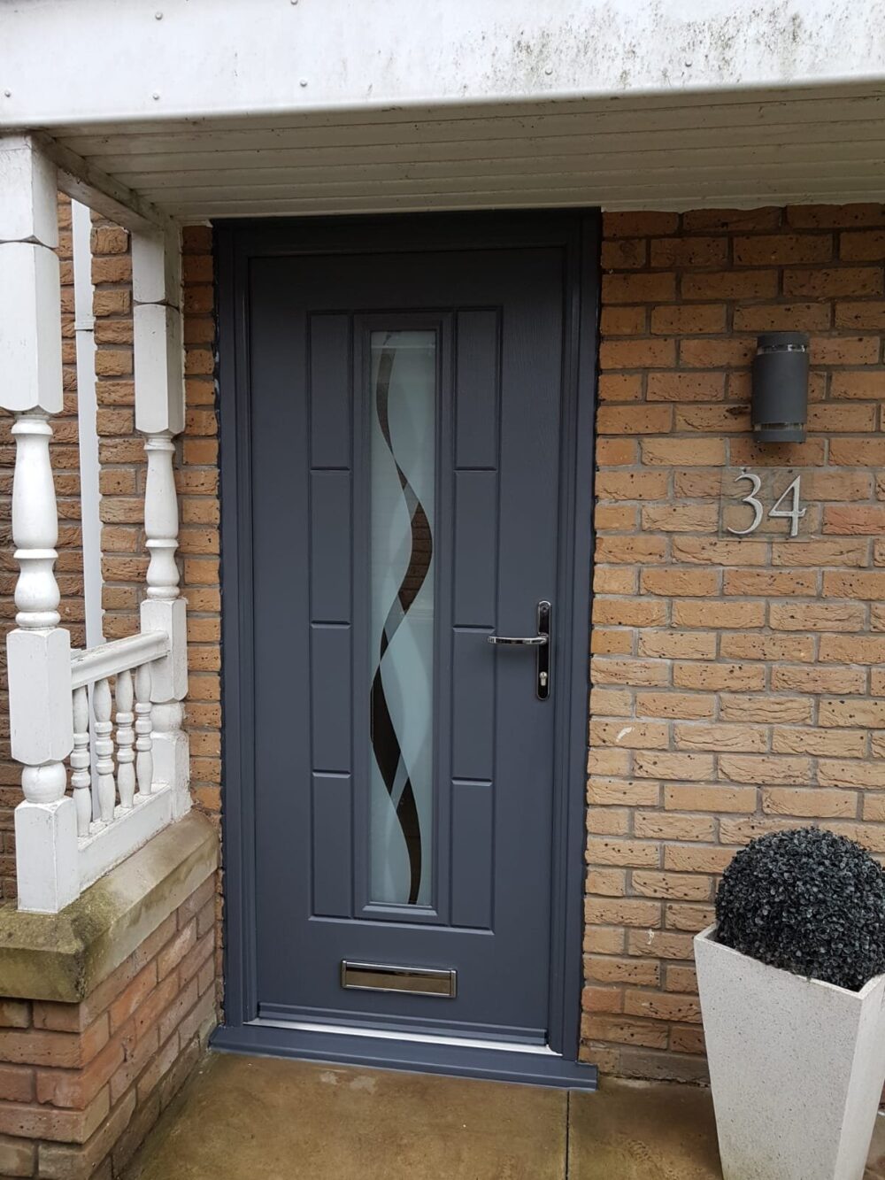 Anthracite Grey Vermont Haze Rockdoor Composite Door