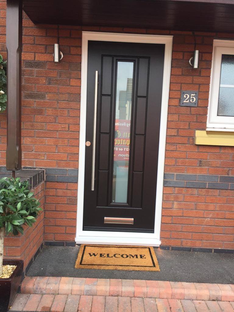 Black Vermont Rockdoor Composite Door