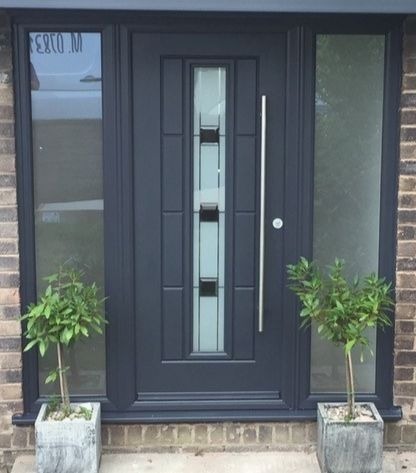 Anthracite Grey Vermont Grey Shades Rockdoor Composite Door