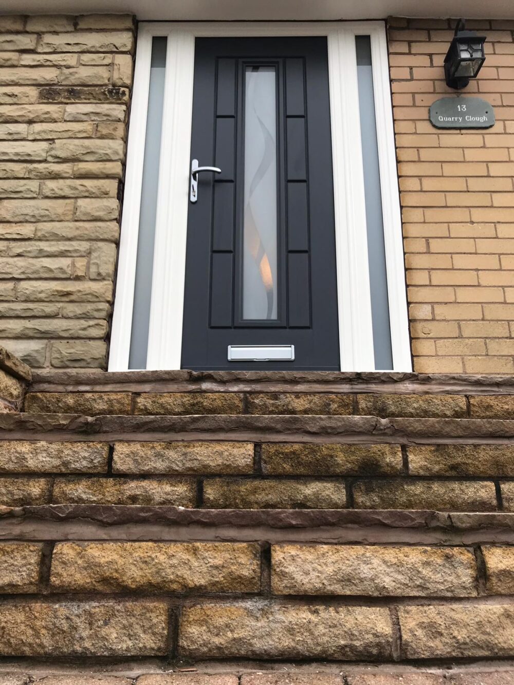 Black Vermont Haze Rockdoor Composite Door