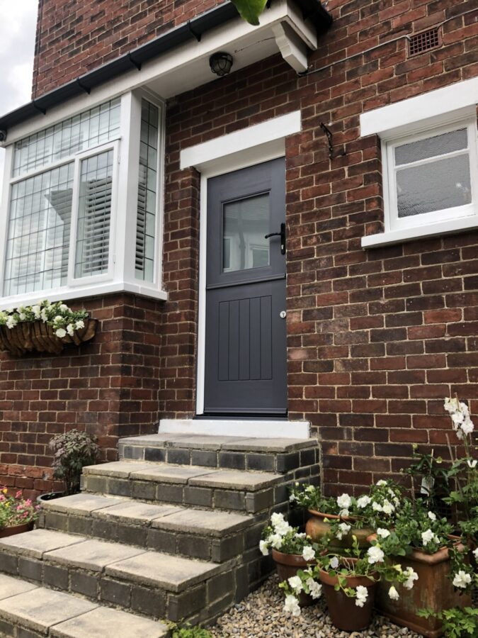 Anthracite Grey Stable View Light Rockdoor Composite Door