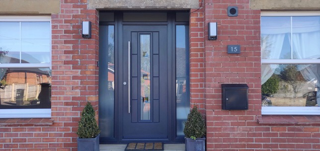 Slate Grey Vermont Grey Shades Rockdoor Composite Door
