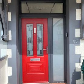 Ruby Red Illinois Rockdoor Composite Door
