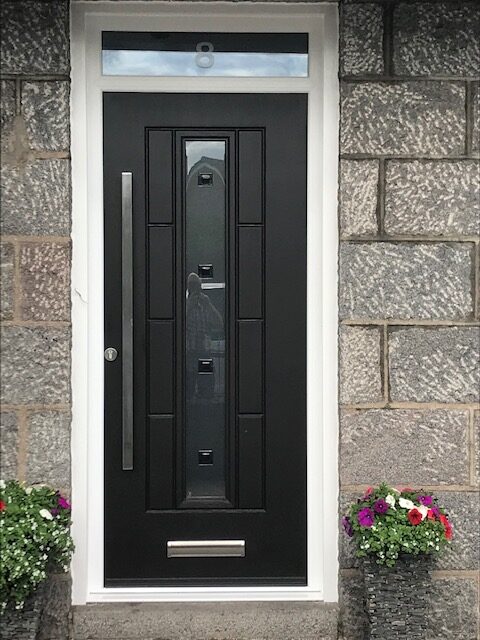 Black Vermont Quadra Rockdoor Composite Door