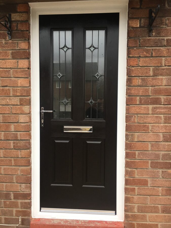 Black Jacobean Diamond Rockdoor Composite Door