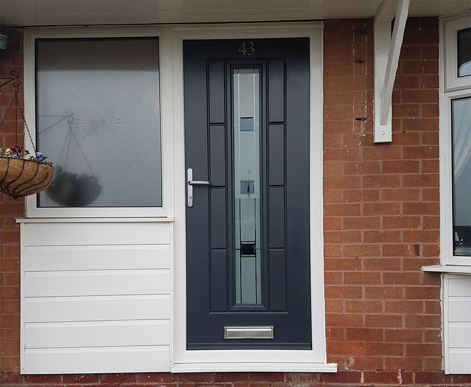 Anthracite Grey Vermont Grey Shades Rockdoor Composite Door