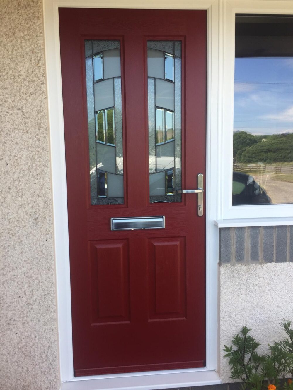 Ruby Red Jacobean Inspire Rockdoor Composite Door