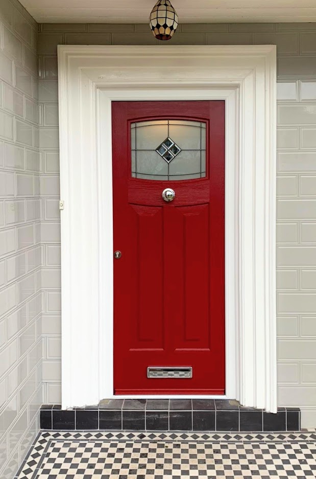 Red Newark Brightstar Rockdoor Composite Door