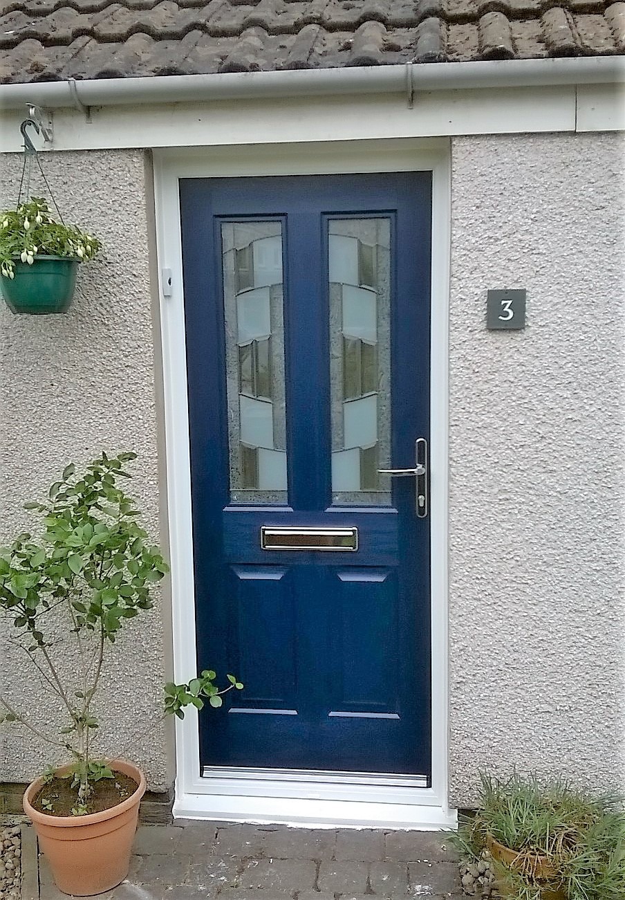 Sapphire Blue Jacobean Rockdoor Composite Door