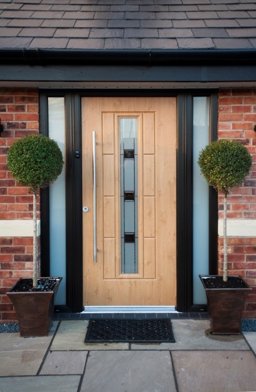 Irish Oak Vermont Grey Shades Rockdoor Composite Door