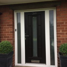 Black Vermont Rockdoor Composite Door