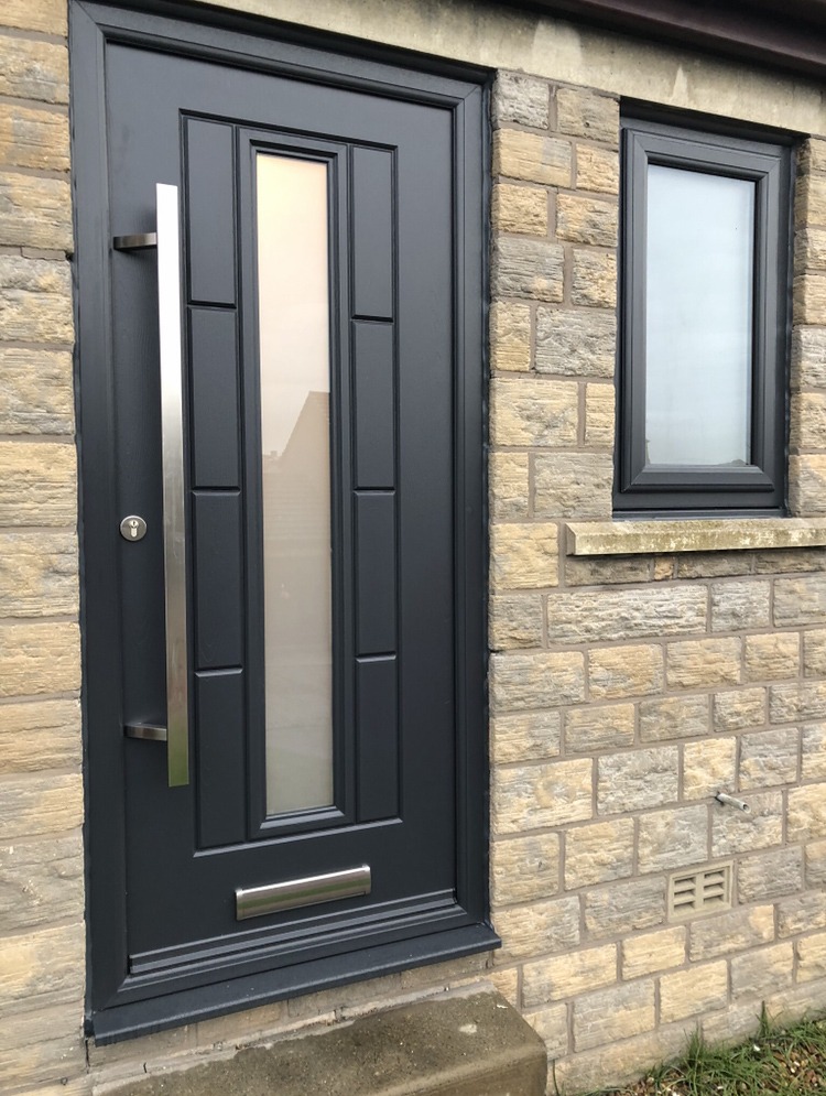 Anthracite Grey Vermont Rockdoor Composite Door