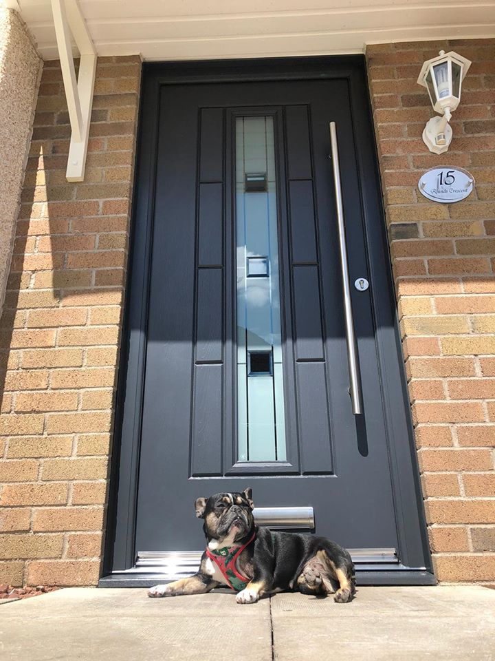 Anthracite Grey Vermont Grey Shades Rockdoor Composite Door