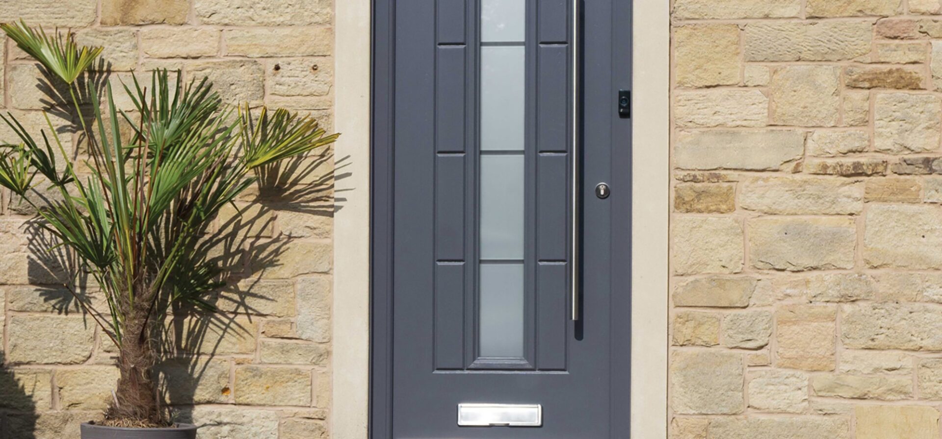 Anthracite Grey Vermont Rockdoor Composite Door