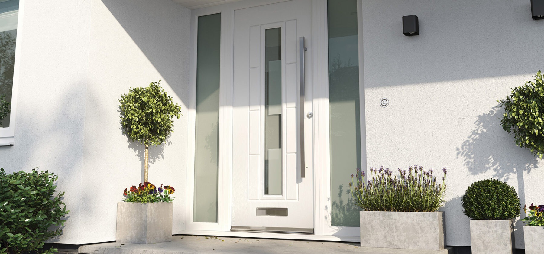 White Vermont Shade Rockdoor Composite Door