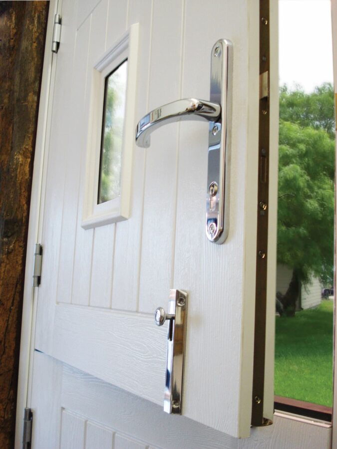 White Stable Spy View Rockdoor Composite Door
