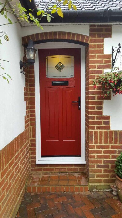 Red Newark Brightstar Rockdoor Composite Door