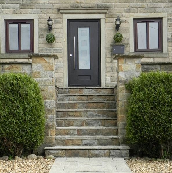 Black Vogue Cube Rockdoor Composite Door