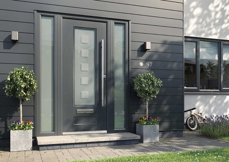 Anthracite Grey Vogue Optima Rockdoor Composite Door