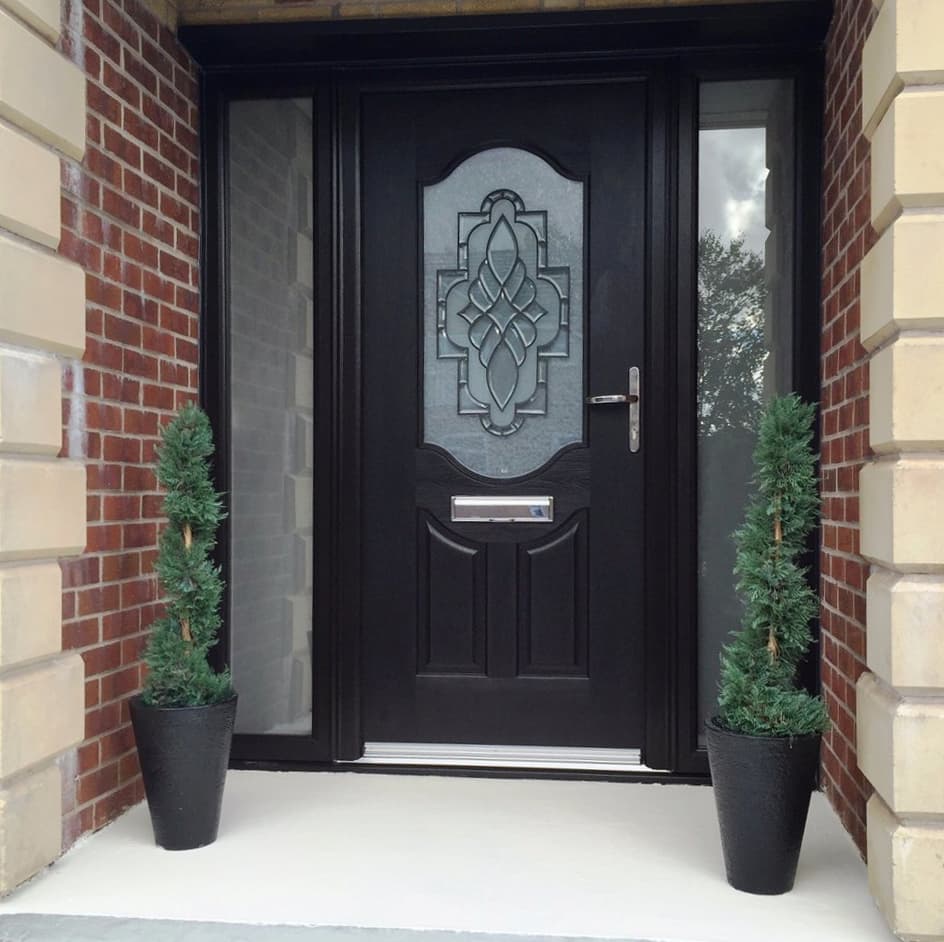 Black Georgia Northern Star Composite Door