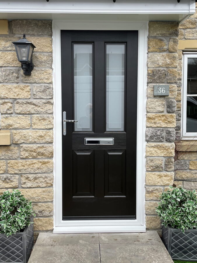 Black Jacobean Border Rockdoor Composite Door