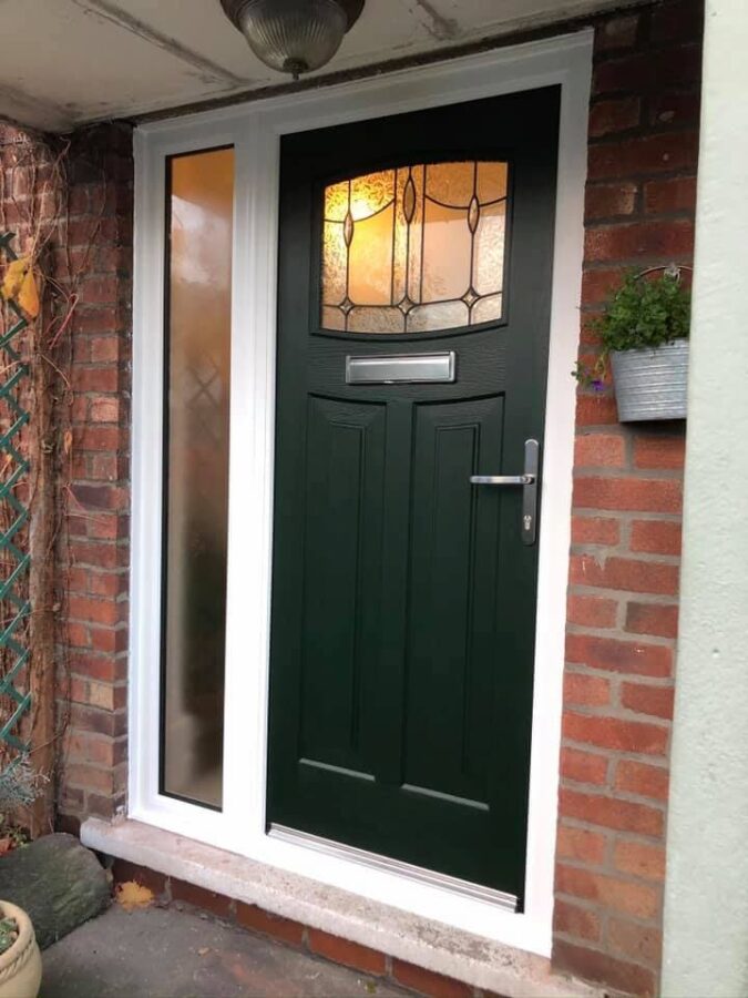 Emerald Green Newark Lantern Rockdoor Composite Door