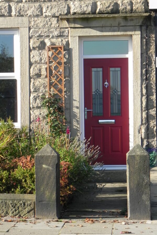 Red Jacobean Summit Rockdoor Composite Door
