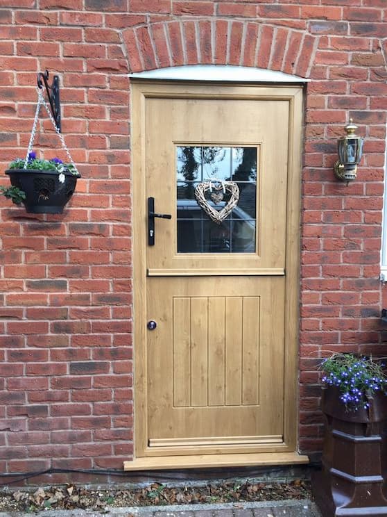 Irish Oak Stable View Light Rockdoor Composite Door
