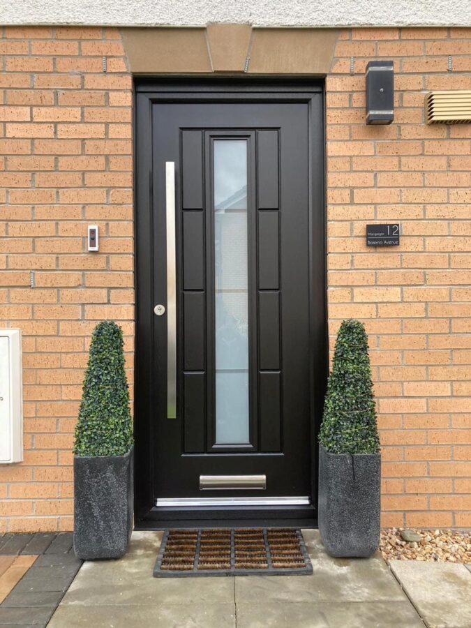 Black Vermont Continuity Rockdoor Composite Door
