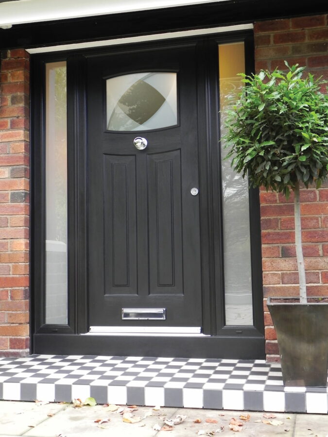Black Newark Iris Rockdoor Composite Door