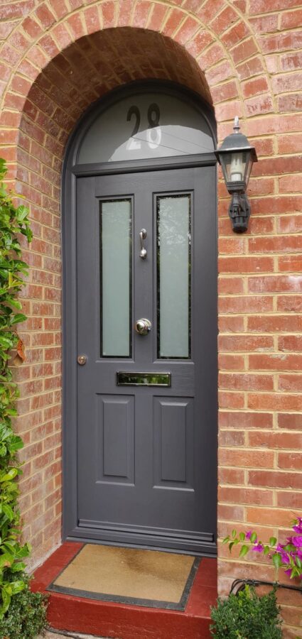 Slate Grey Jacobean Border Rockdoor Composite Door