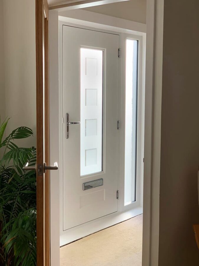 White Vogue Cube Rockdoor Composite Door