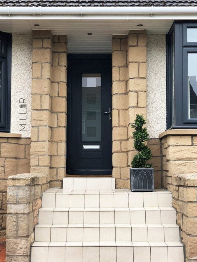 Anthracite Grey Vogue Cube Rockdoor Composite Door
