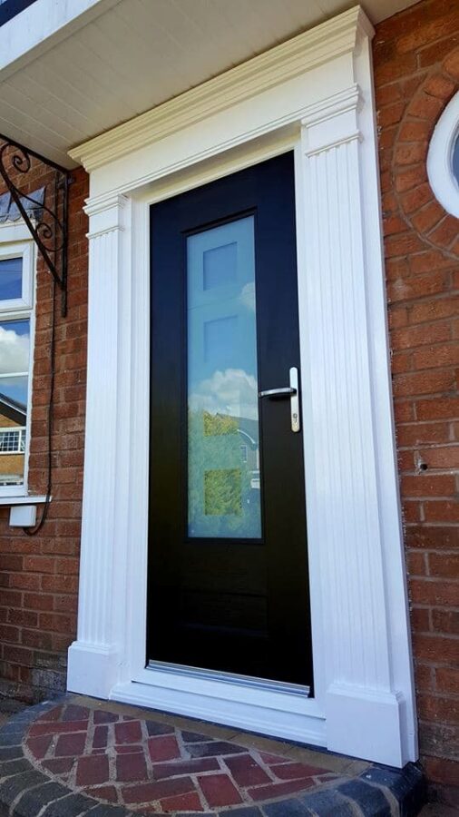 Black Vogue Cube Rockdoor Composite Door