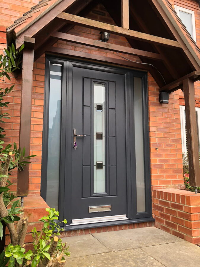 Anthracite Grey Vermont Grey Shades Rockdoor Composite Door