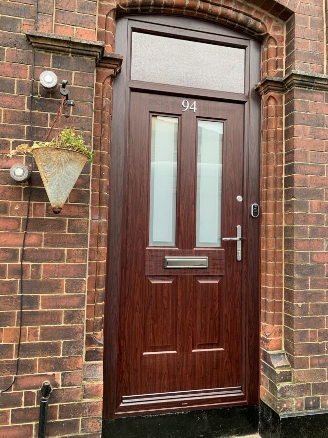 Rosewood Jacobean Border Rockdoor Composite Door
