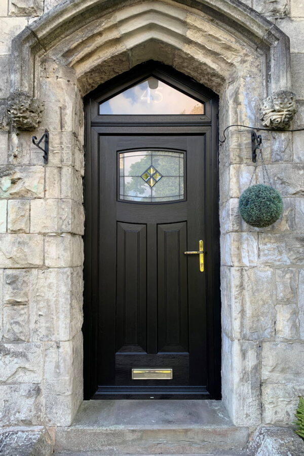 Black Newark Bright Star Rockdoor Composite Door