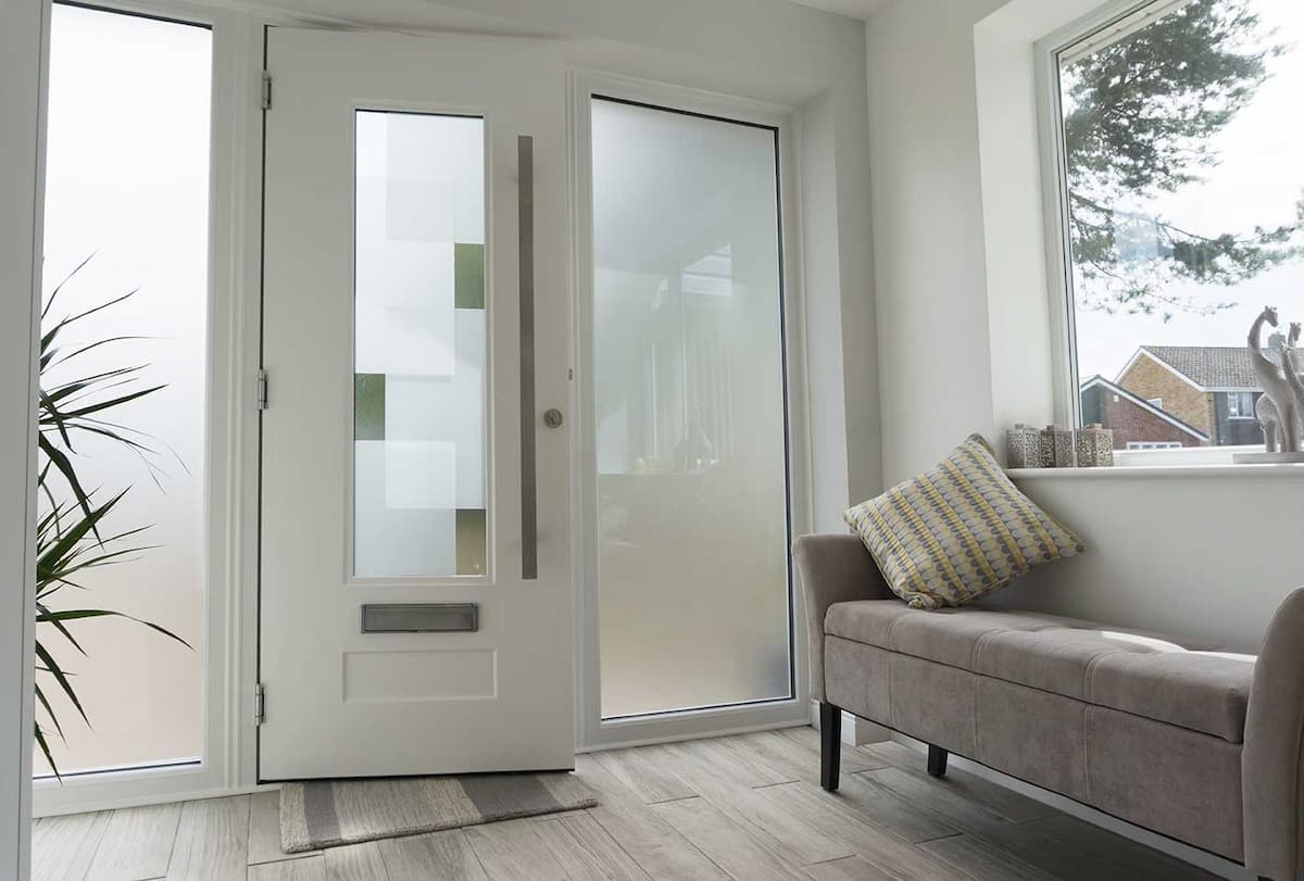 White Vogue Shade Rockdoor Composite Door