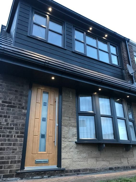 Irish Oak Vermont Grey Shades Rockdoor Composite Door