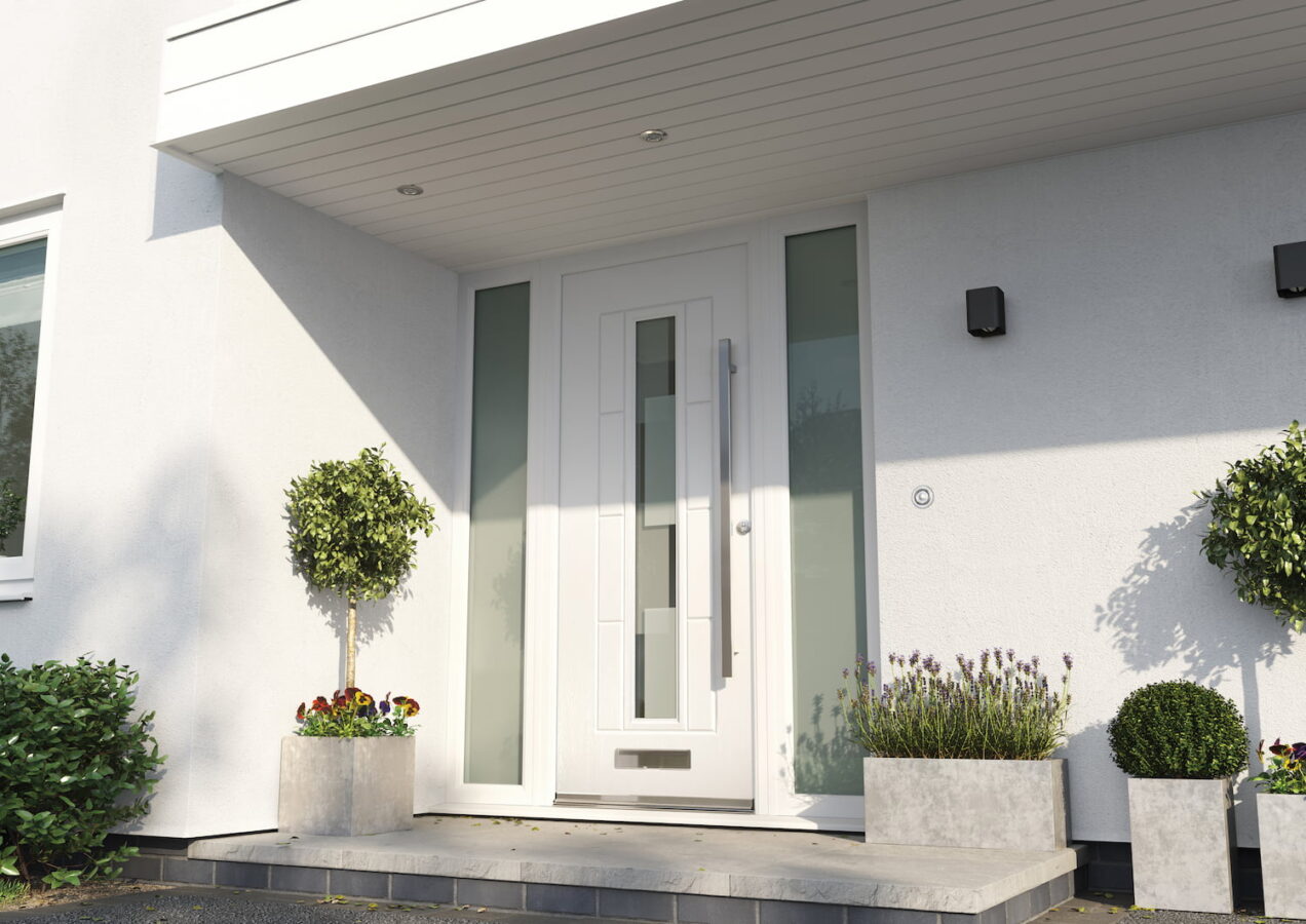 White Vermont Shade Rockdoor Composite Door