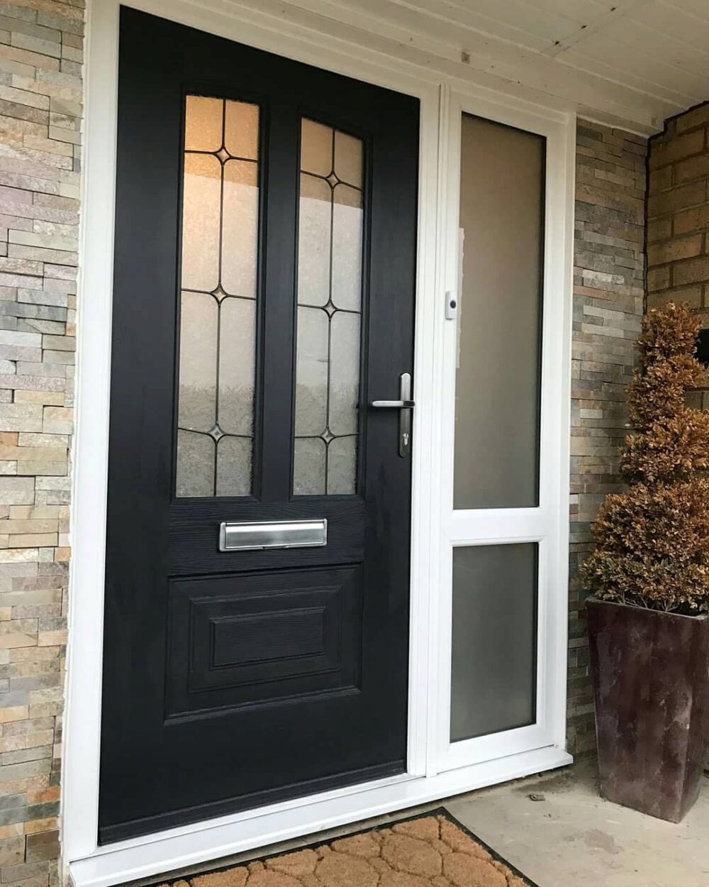 Black Illinois Trinity Composite Door