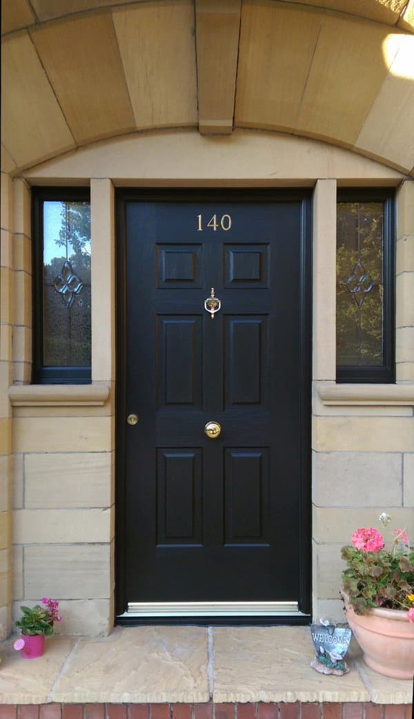 Black Colonial Composite Door
