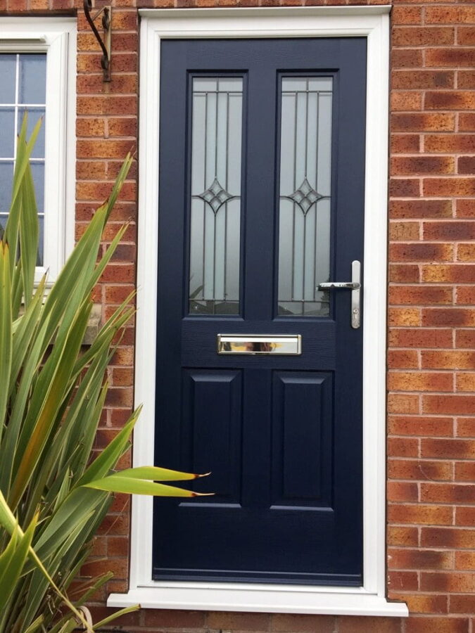 Sapphire Blue Jacobean Summit Rockdoor Composite Door